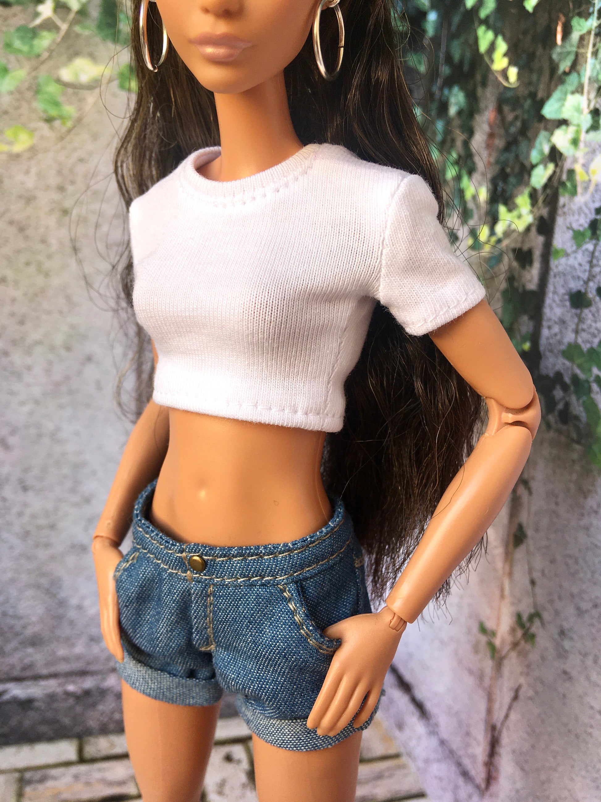 BQ-STAPLE – Crop T-Shirt for 11.5" 1/6 Scale Fashion Dolls