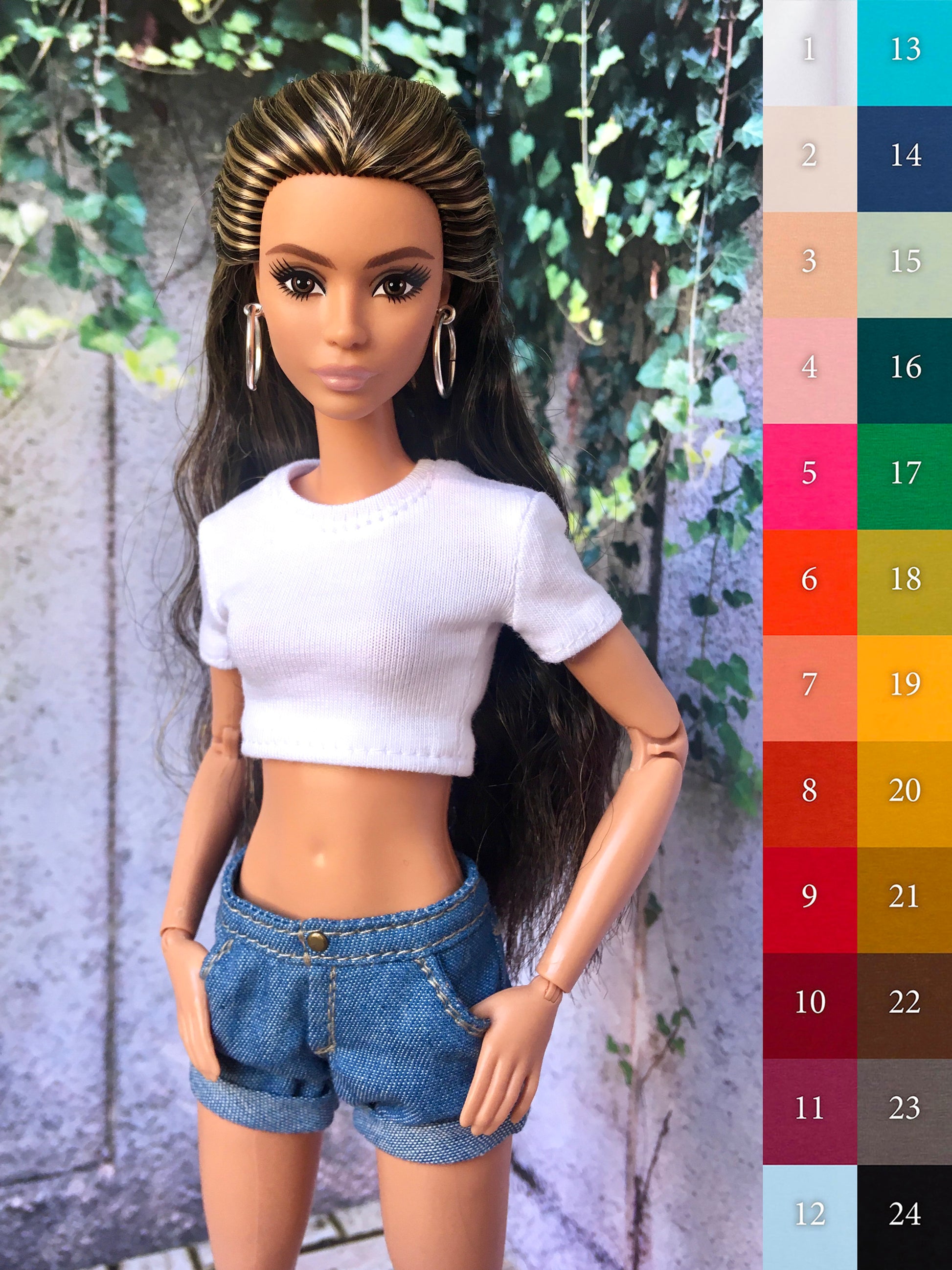 BQ-STAPLE – Crop T-Shirt for 11.5" 1/6 Scale Fashion Dolls