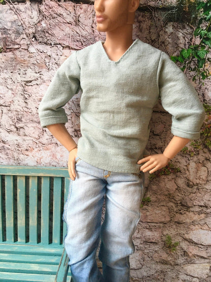 Casual Linen Shirt for Ken doll | Ken Doll Shirt - in 4 colors
