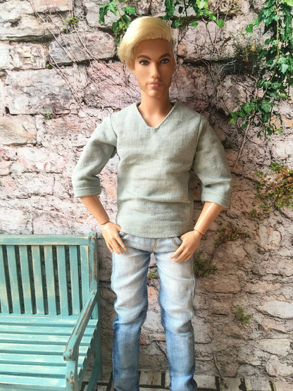 Casual Linen Shirt for Ken doll | Ken Doll Shirt - in 4 colors