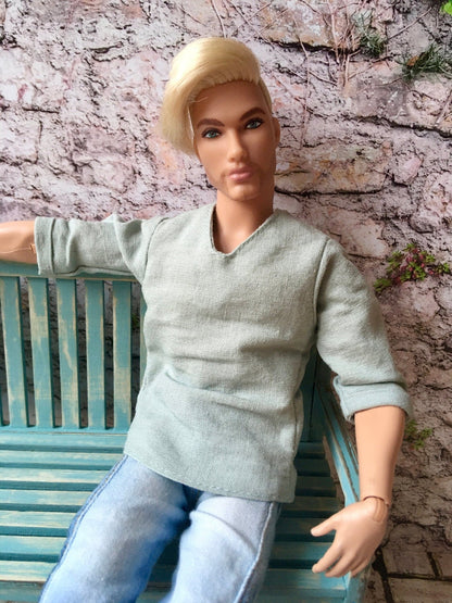 Casual Linen Shirt for Ken doll | Ken Doll Shirt - in 4 colors
