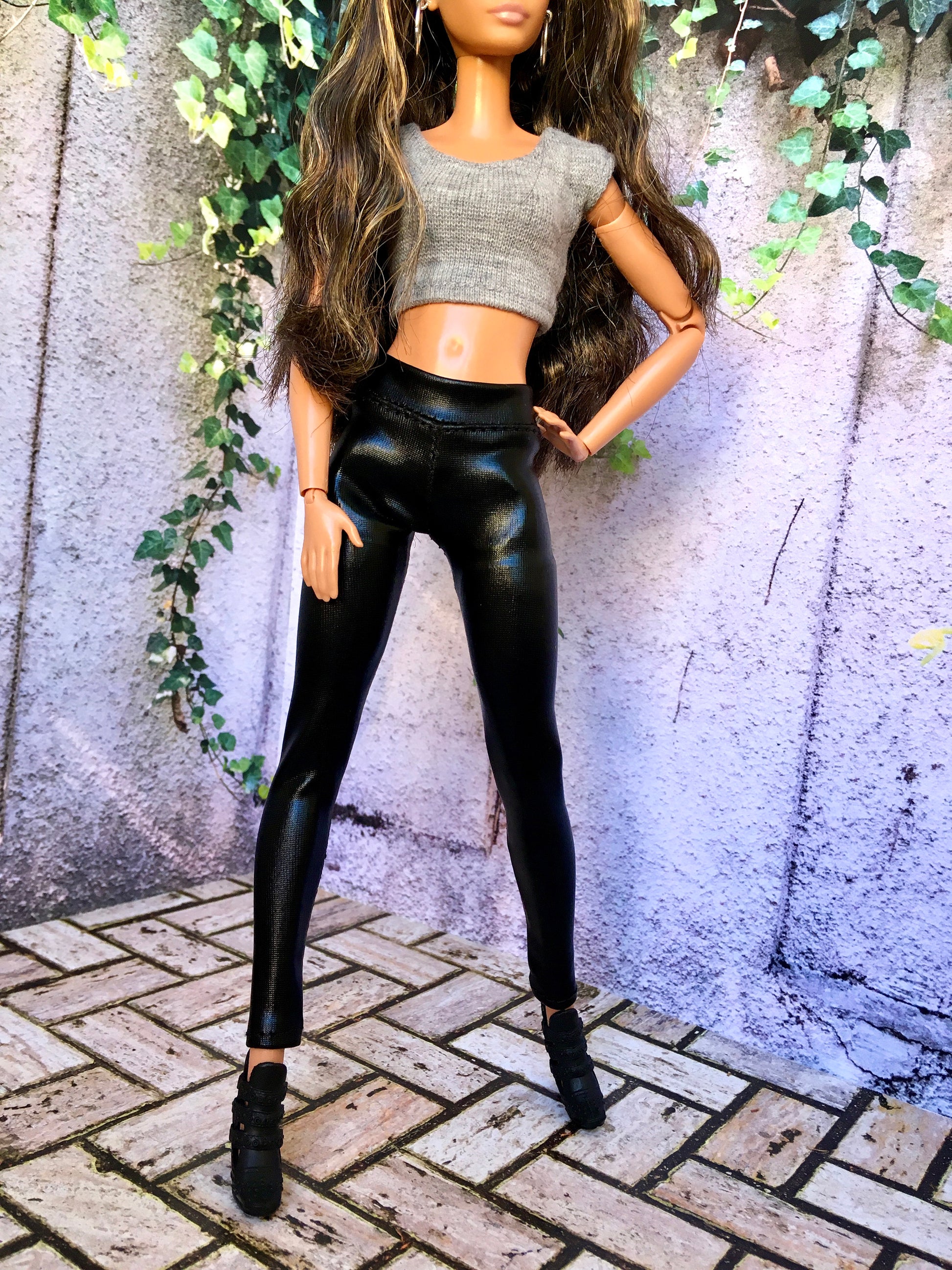 BQ-VIPER – Faux Leather Leggings for 11.5" 1/6 Scale Fashion Dolls - www.bouutique.com