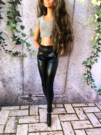 BQ-VIPER – Faux Leather Leggings for 11.5" 1/6 Scale Fashion Dolls - www.bouutique.com