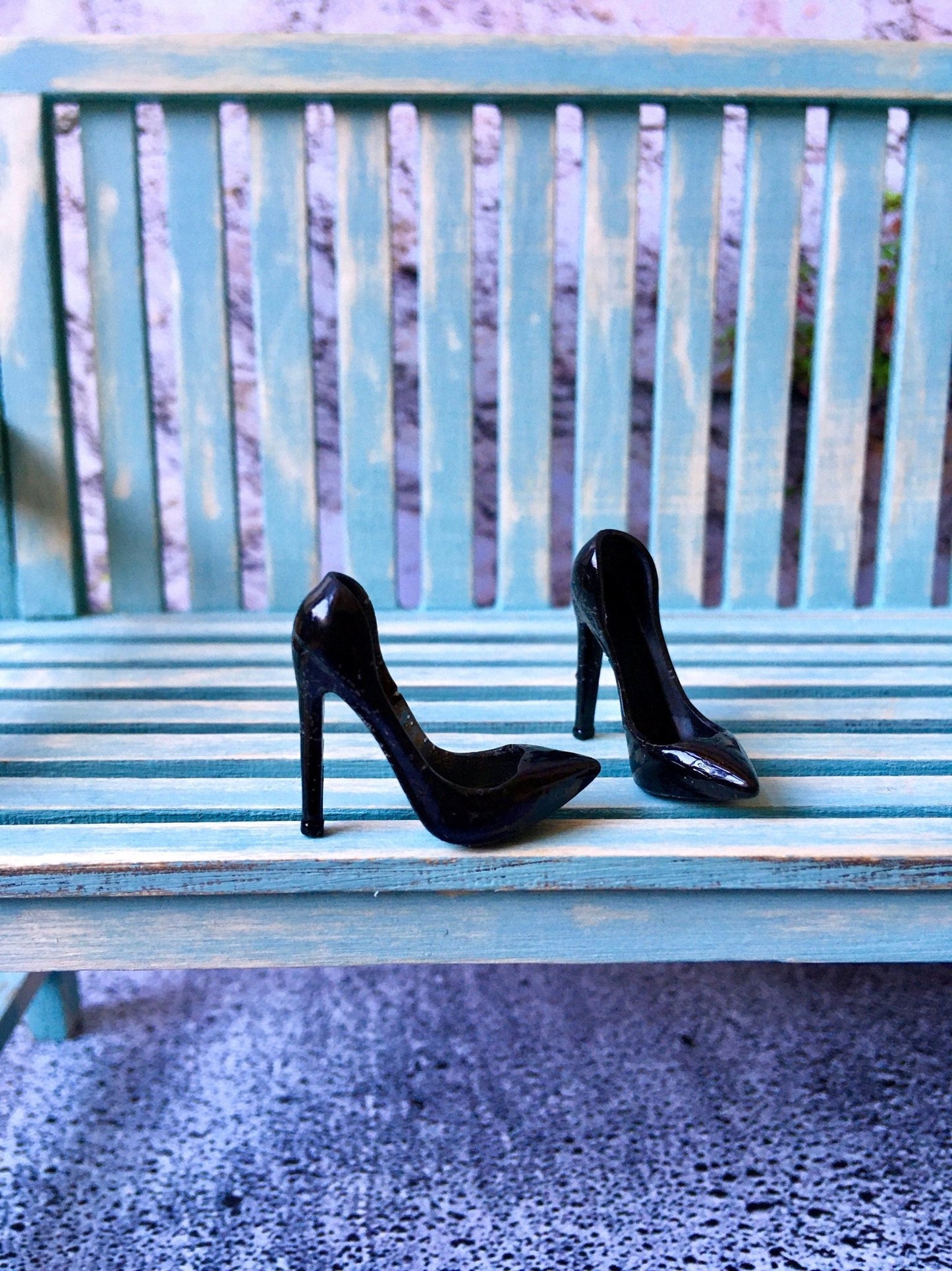 Classic Toe Black Pumps High Heels for Integrity Toys Doll