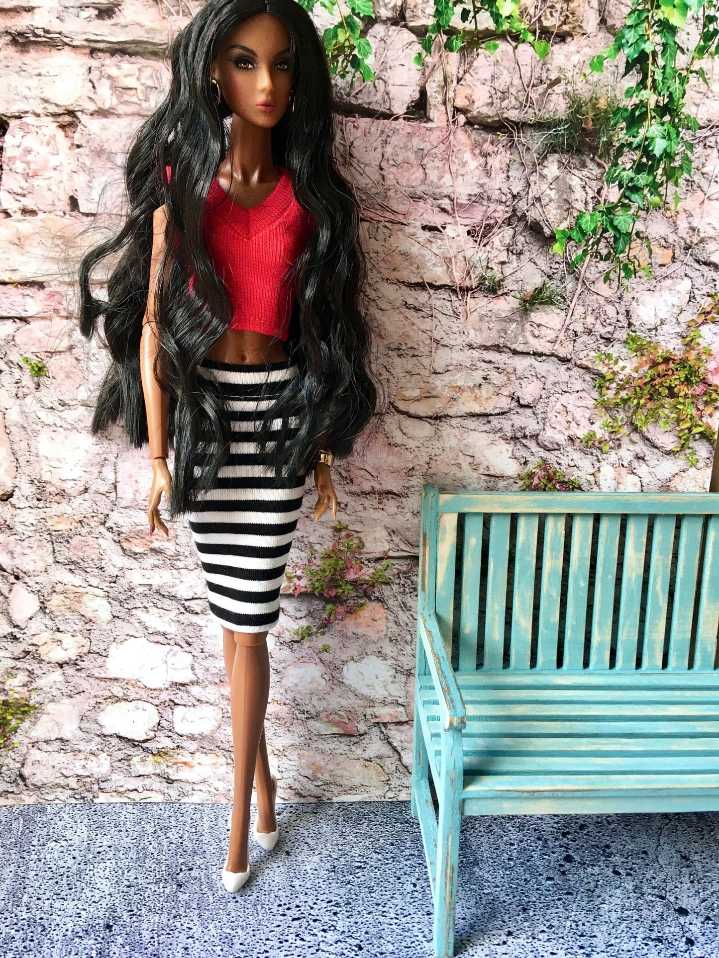 Classic Toe Pumps High Heels in white color for Integrity Toys Doll