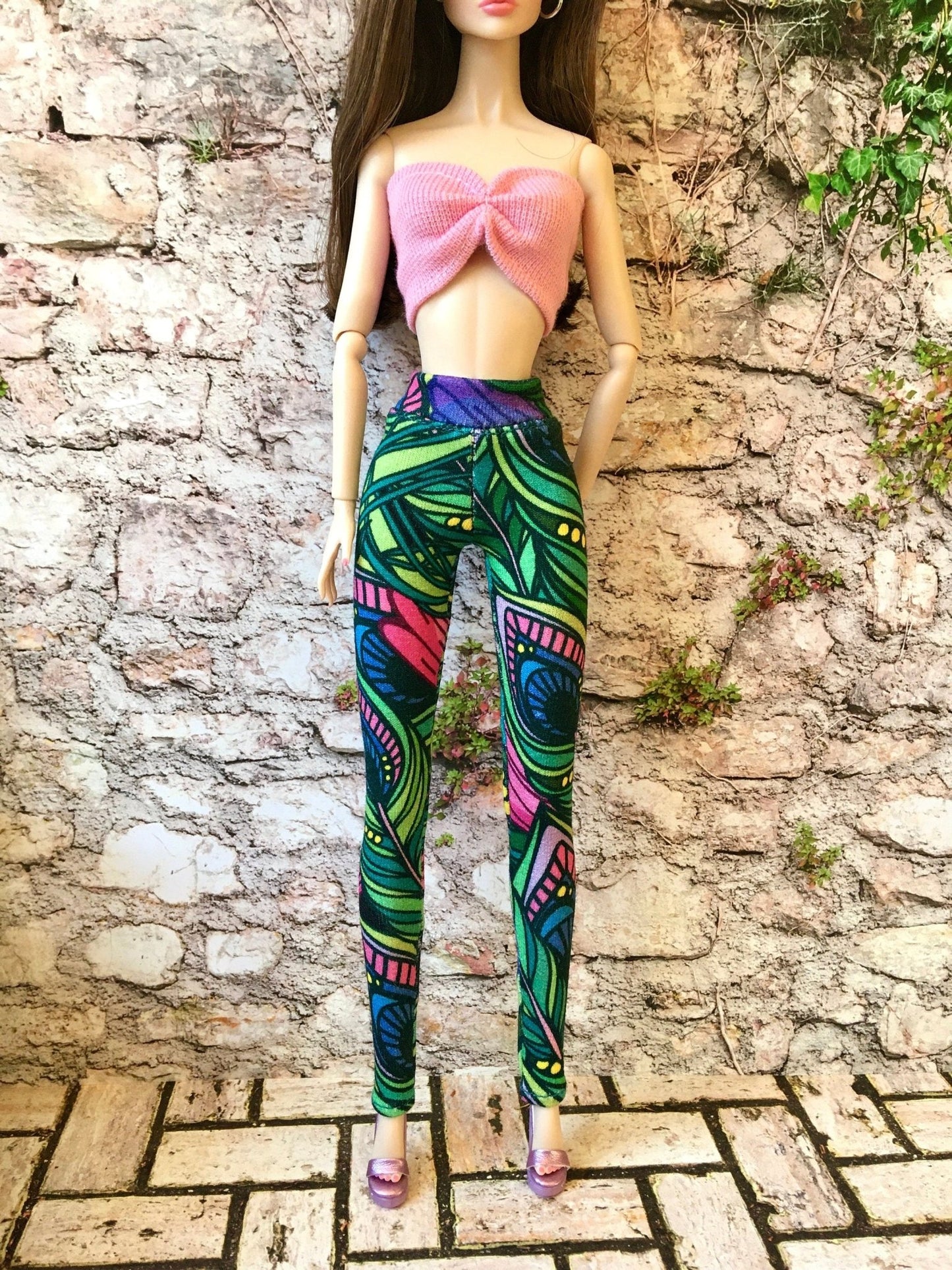 Chroma Colorful Long Leggings for Poppy Parker Doll 