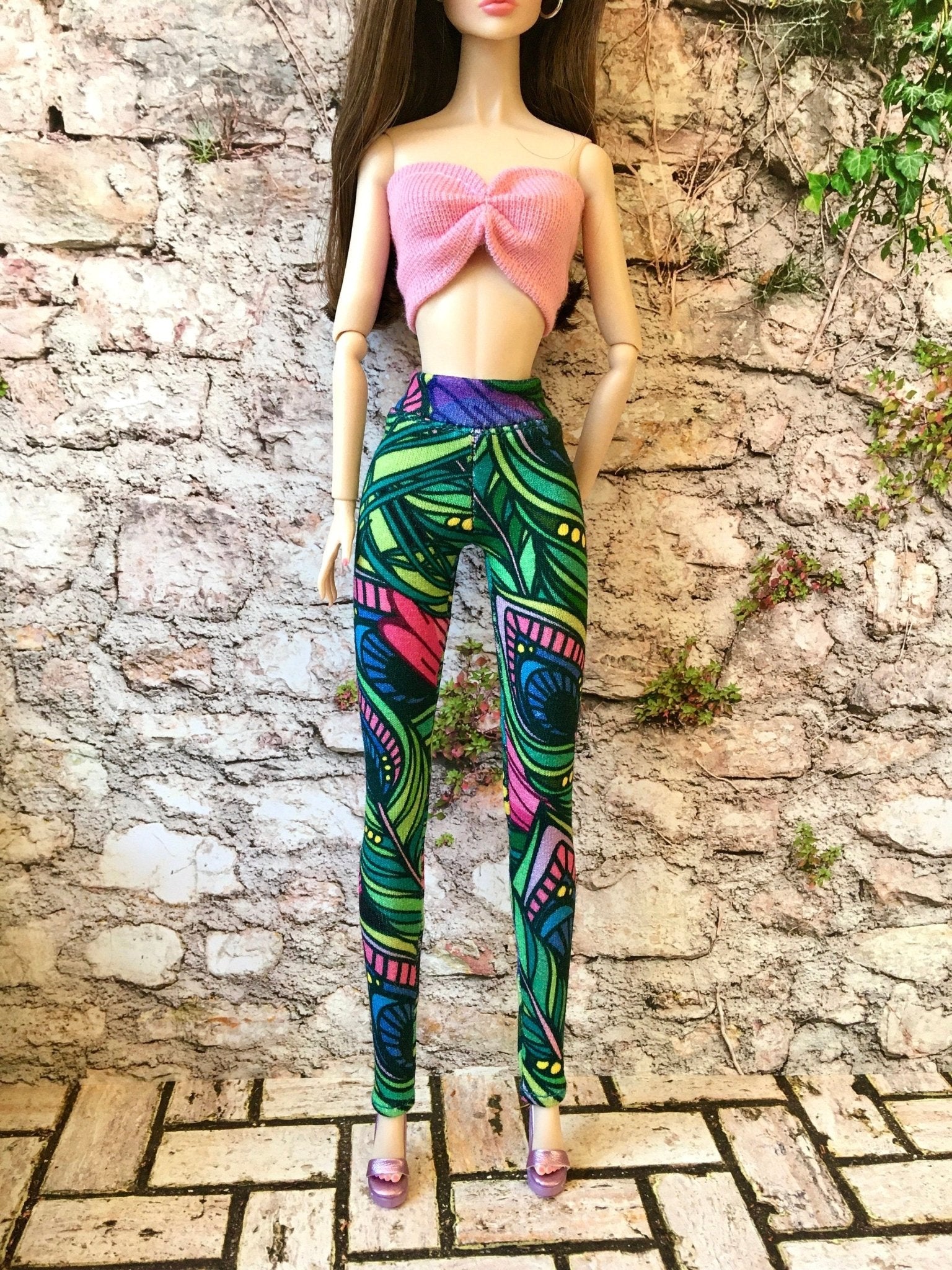 Chroma Colorful Long Leggings for Poppy Parker Doll 