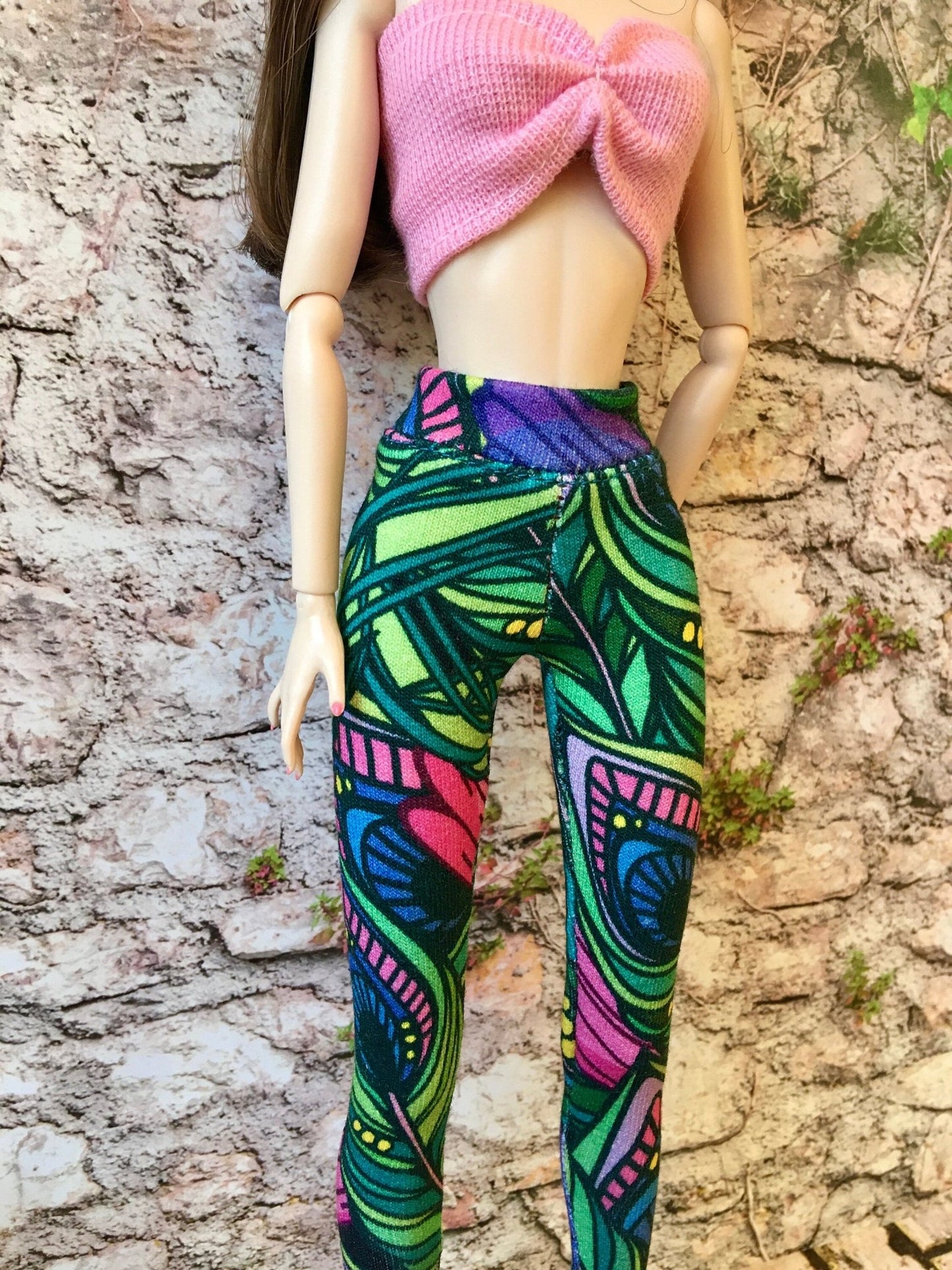 Chroma Colorful Long Leggings for Poppy Parker Doll 