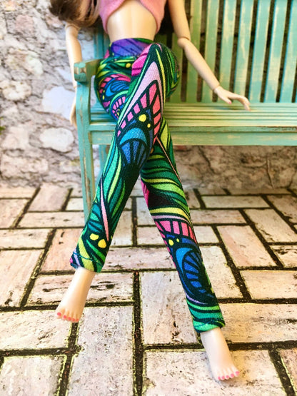 Chroma Colorful Long Leggings for Poppy Parker Doll
