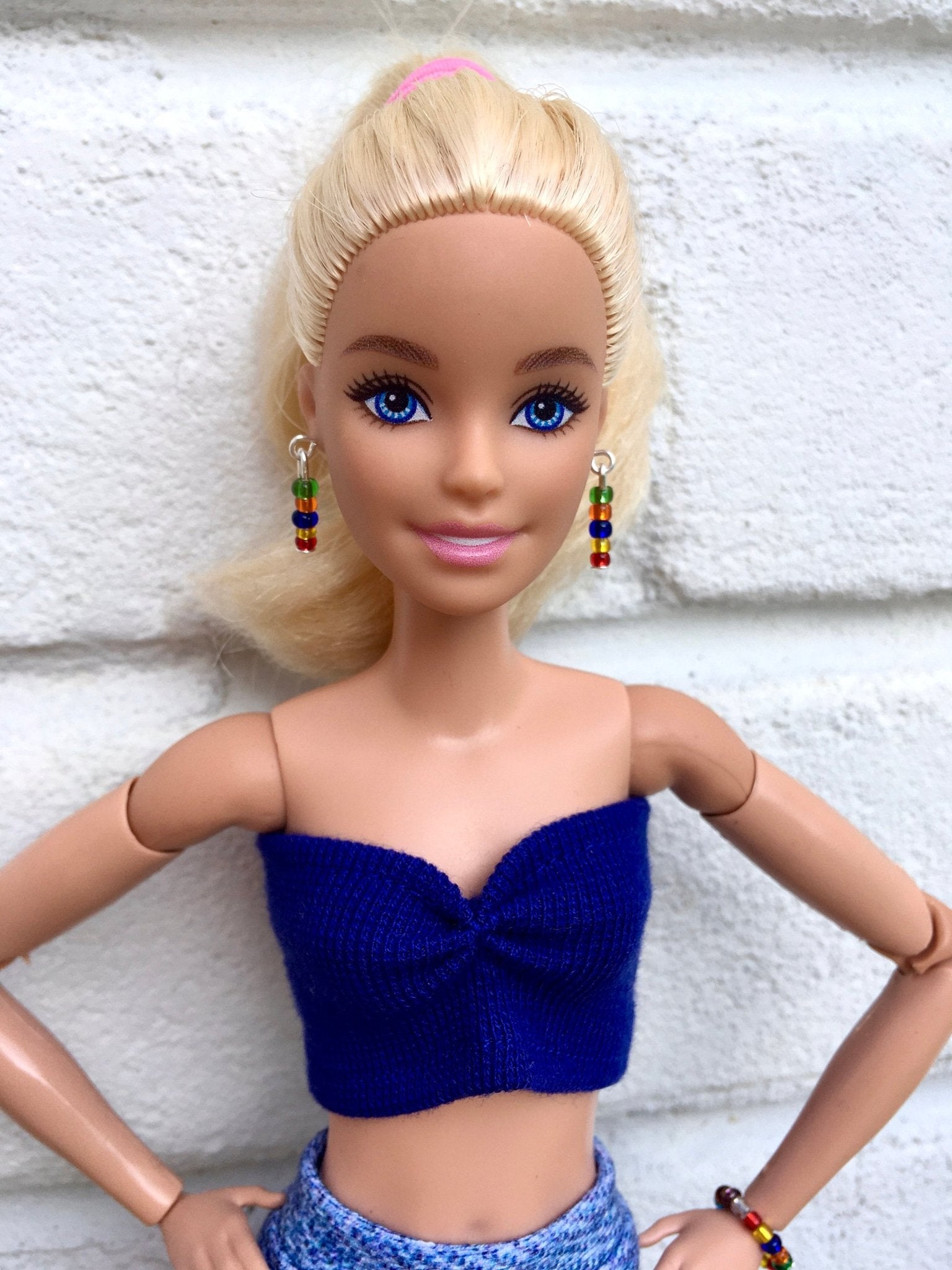 Seed Colorful Beads Earrings for Dolls 1/6-scale, 12" - www.bouutique.com