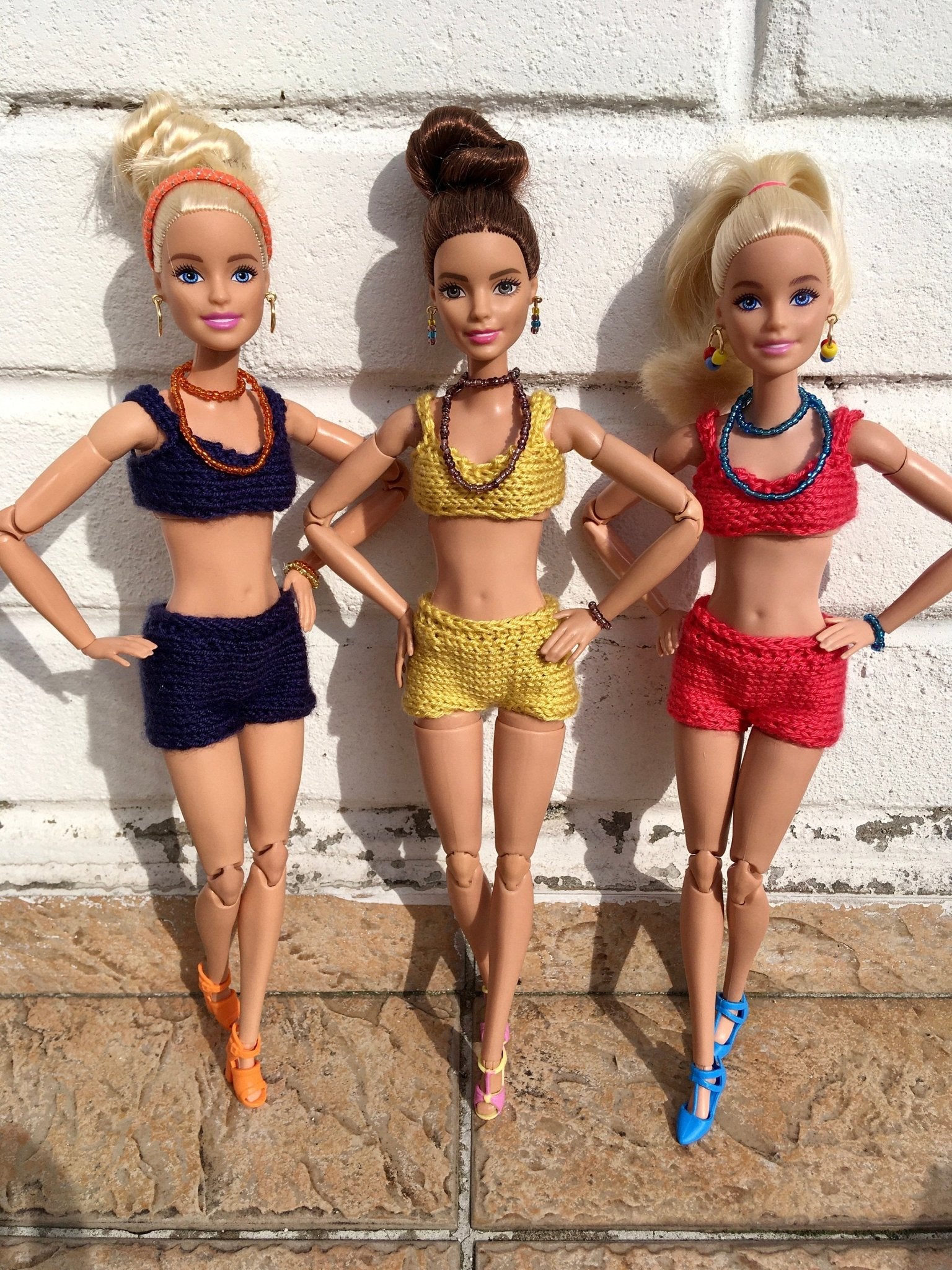 Seed Unicolor Beads Set (necklace + bracelet) for Dolls 1/6-scale, 12"