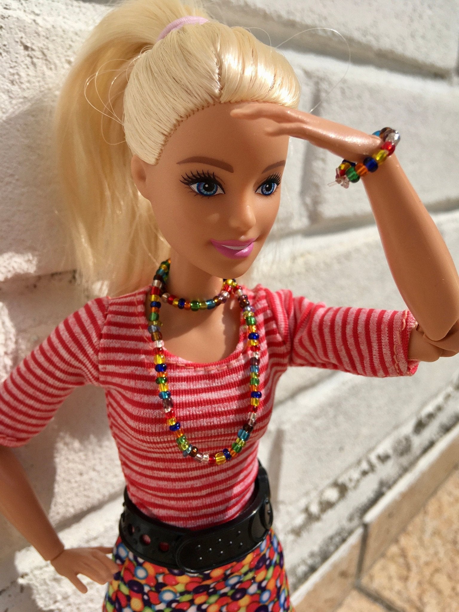 Seed Colorful Beads Set (necklace + bracelet) for Dolls 1/6-scale, 12"