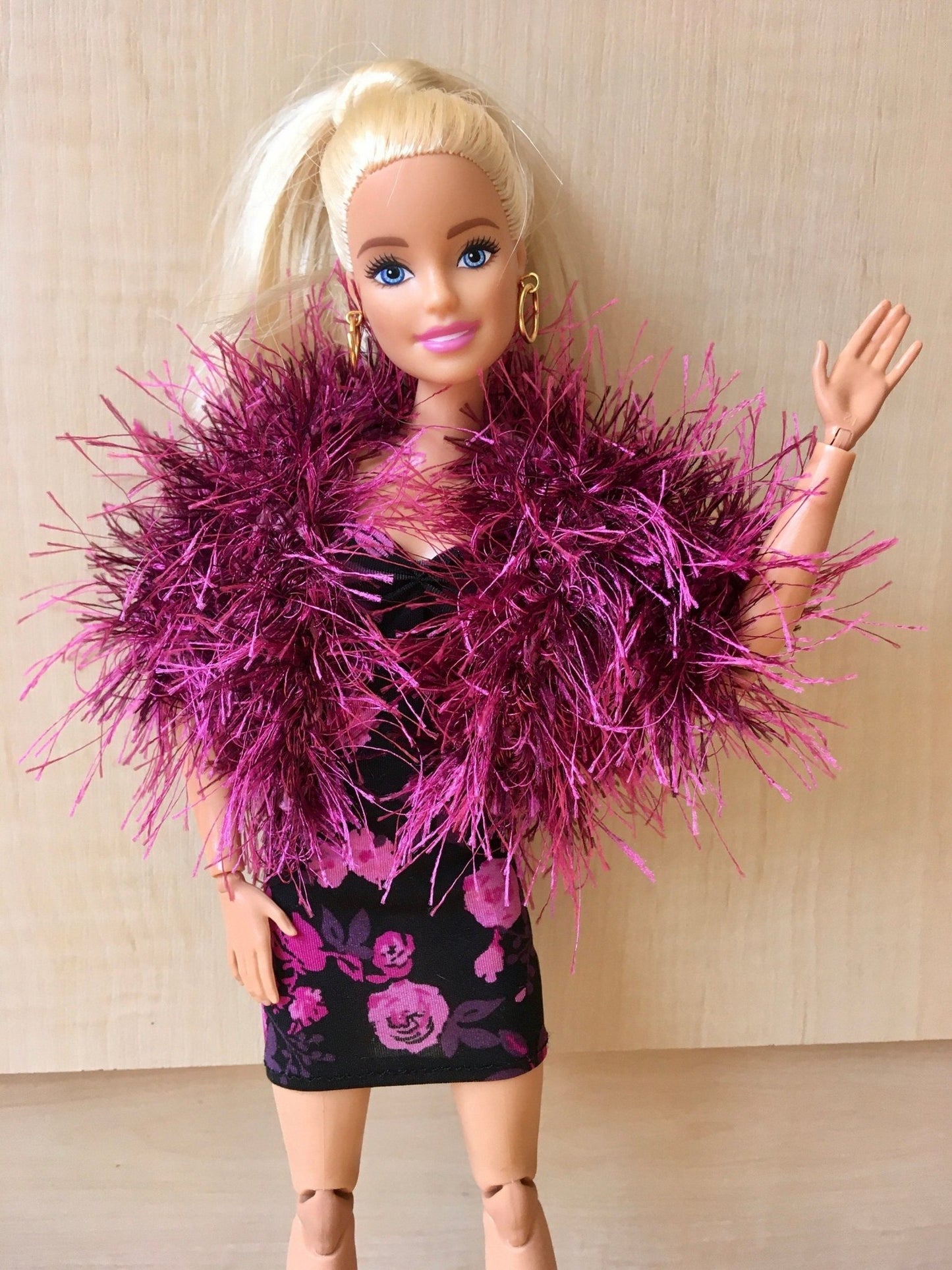 Plume Faux Fur Jacket for Doll 1/6-scale, 11.5 Inch, 2 colors