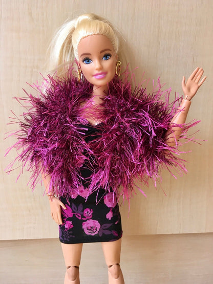 Plume Faux Fur Jacket for Doll 1/6-scale, 11.5 Inch, 2 colors