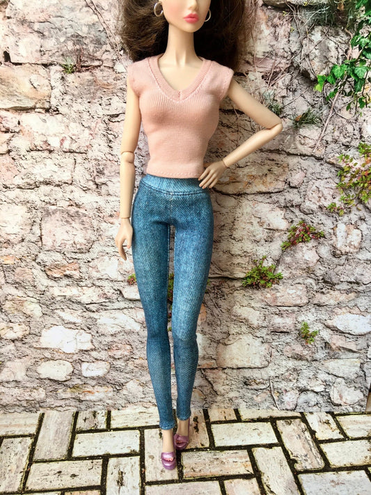 Indigo Blue Jeans Jeggings for Poppy Parker Doll by Integrity Toys