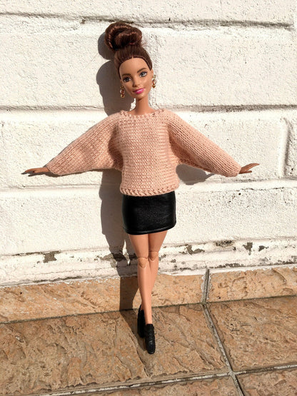 Breeze Knit Bat Sleeve Sweater for Doll 1/6-scale, 11.5 Inch, 3 colors