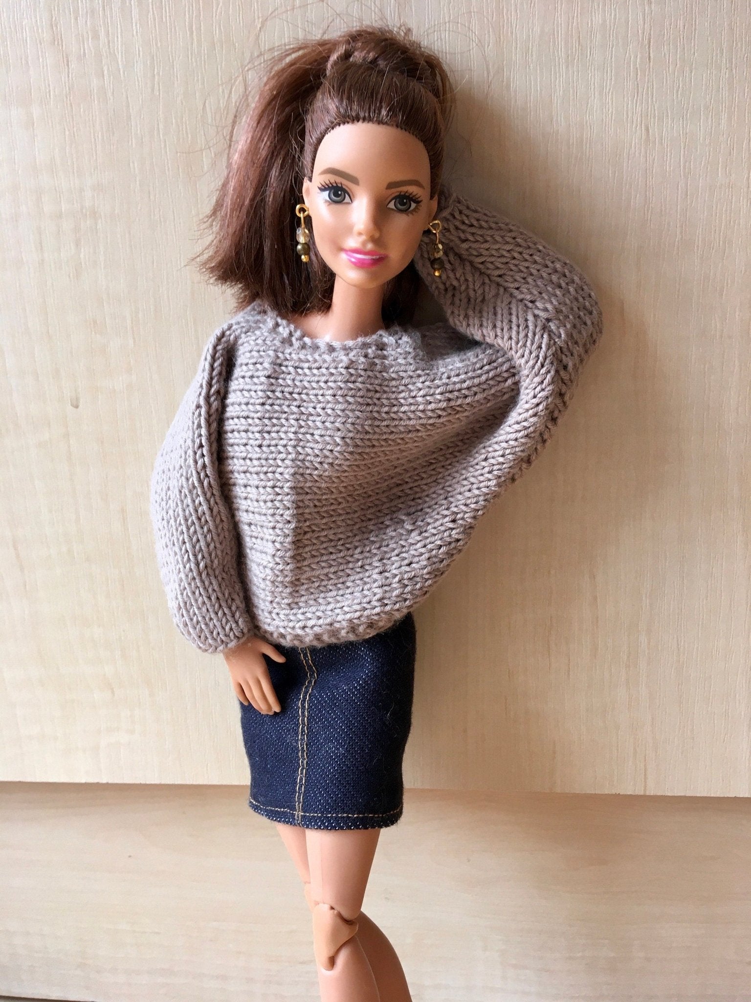 Breeze Knit Bat Sleeve Sweater for Doll 1/6-scale, 11.5 Inch, 3 colors