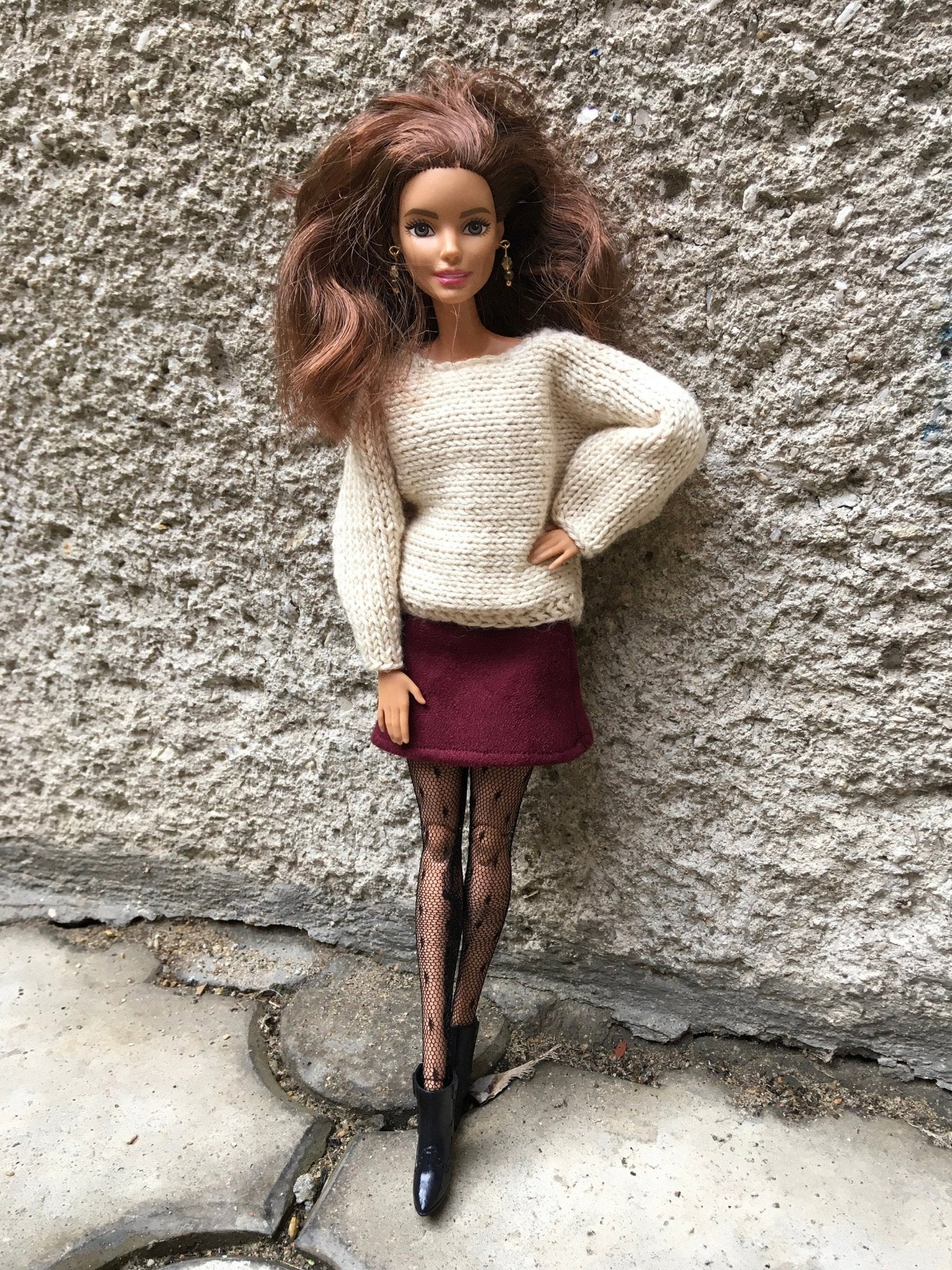 Breeze Knit Bat Sleeve Sweater for Doll 1/6-scale, 11.5 Inch, 3 colors