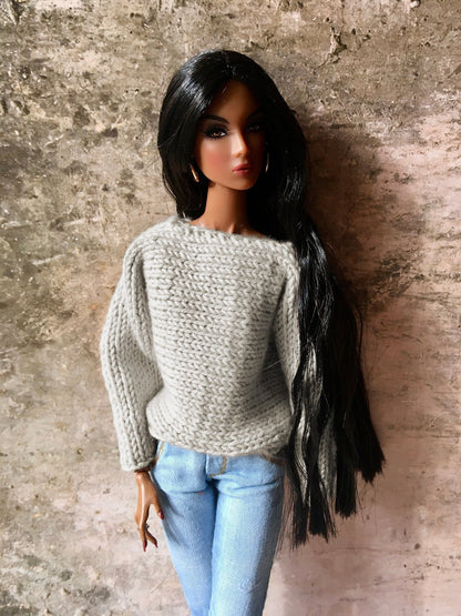 Breeze Knit Bat Sleeve Sweater for NuFace Integrity Toys Doll 12.5", 3 colors