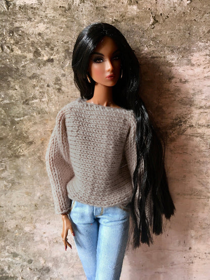 Breeze Knit Bat Sleeve Sweater for NuFace Integrity Toys Doll 12.5", 3 colors