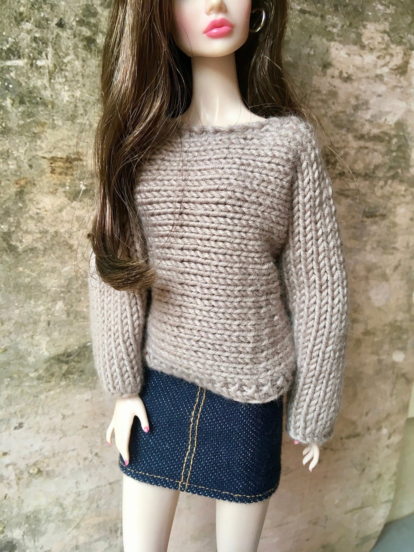 Breeze Knit Bat Sleeve Sweater for Poppy Parker Doll, 3 colors