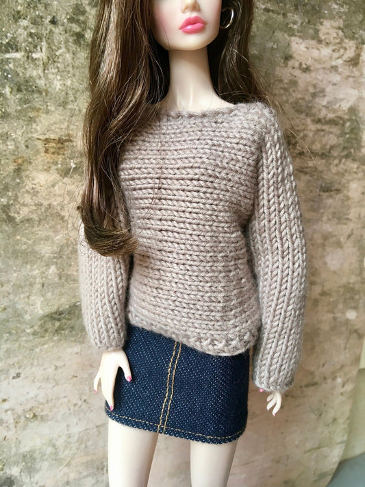 Breeze Knit Bat Sleeve Sweater for Poppy Parker Doll, 3 colors