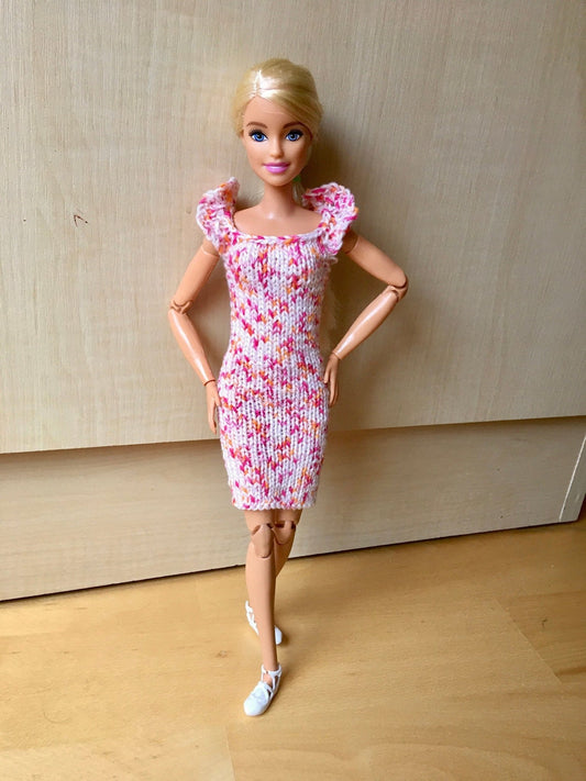 Bloom Knit Frill Shoulder Dress for Doll 1/6-scale, 11.5 Inch