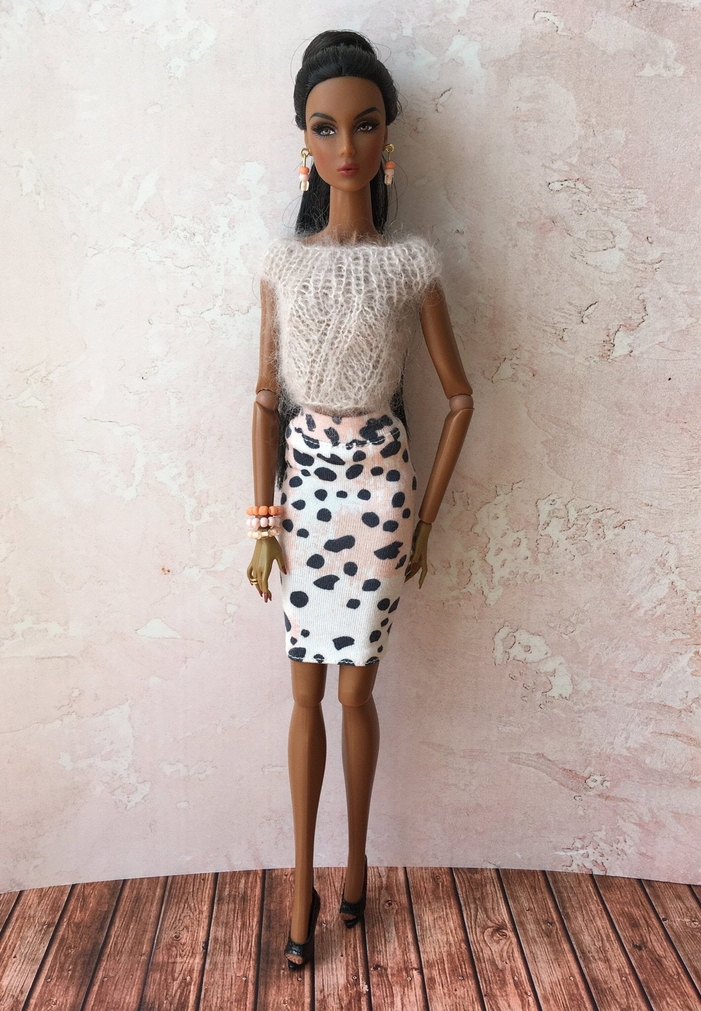 Airy Knit Mohair Top for NuFace Doll 12.5"