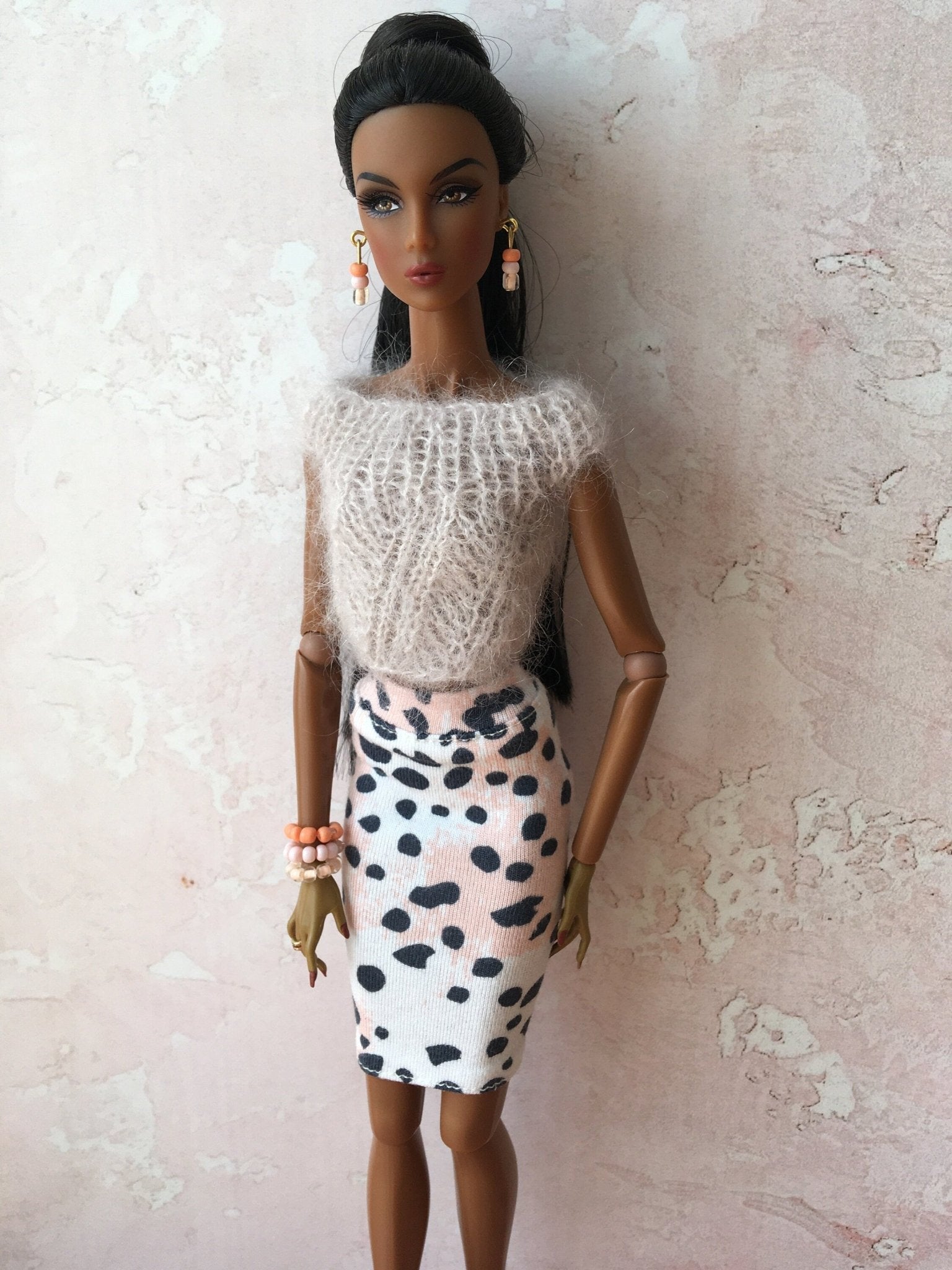 Airy Knit Mohair Top for NuFace Doll 12.5"