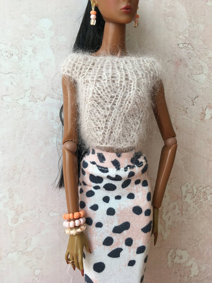 Airy Knit Mohair Top for NuFace Doll 12.5"