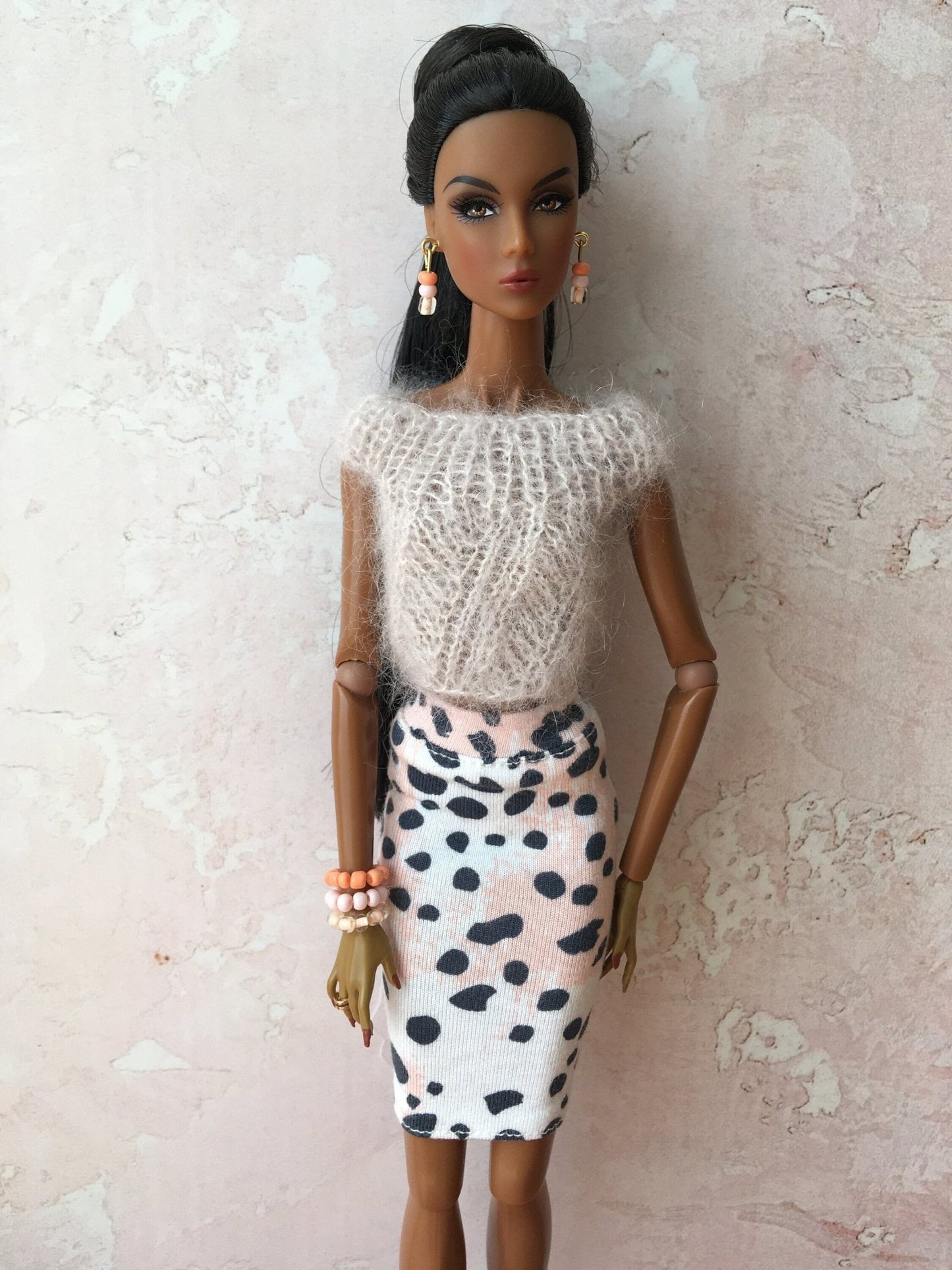 Airy Knit Mohair Top for NuFace Doll 12.5"