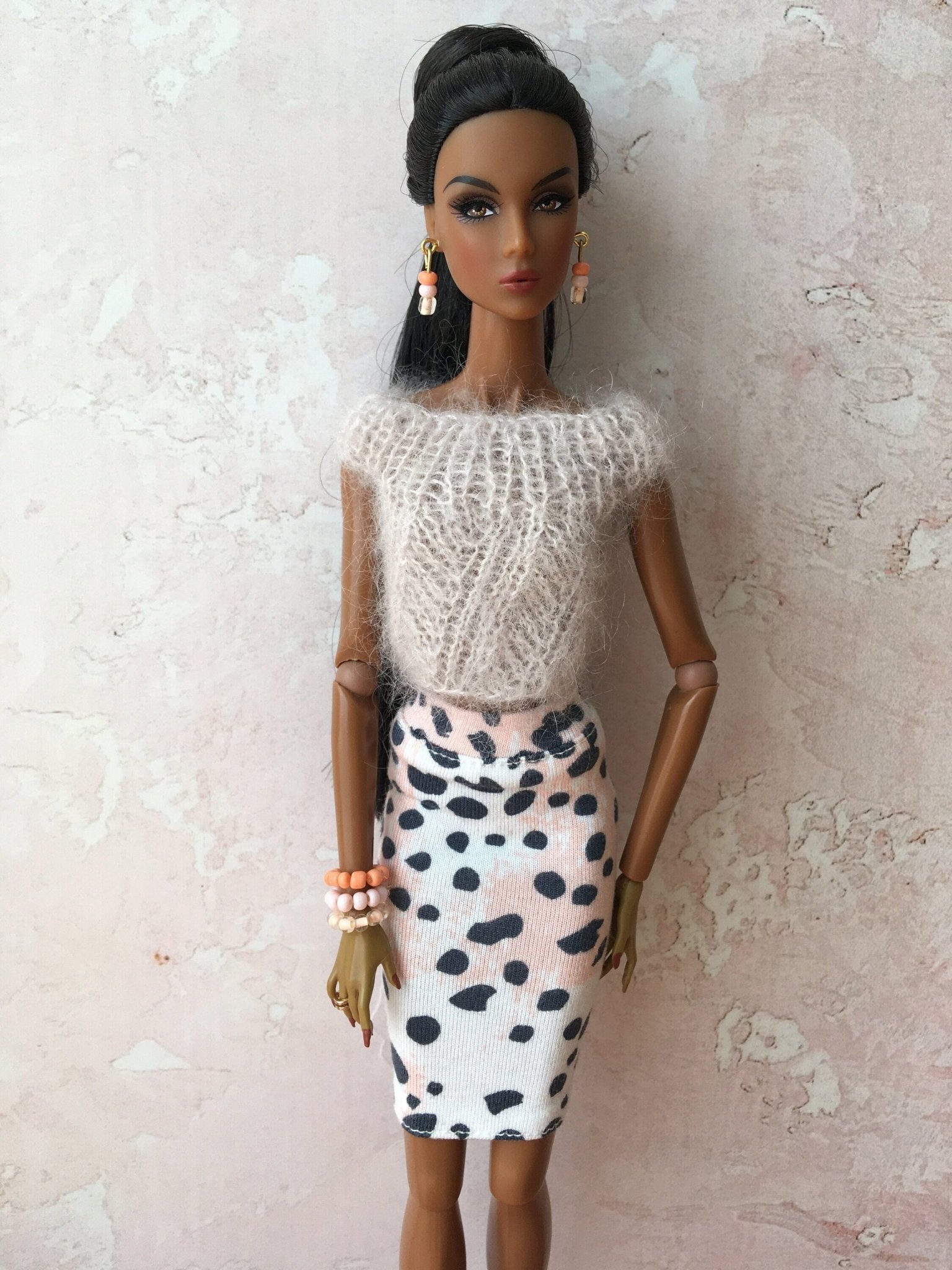 Airy Knit Mohair Top for NuFace Doll 12.5"