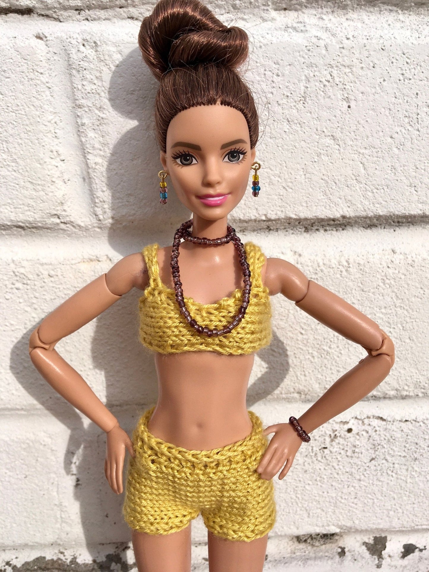 Glow Knit Vintage Style Bikini for Doll 1/6-scale, 11.5 Inch, 3 colors