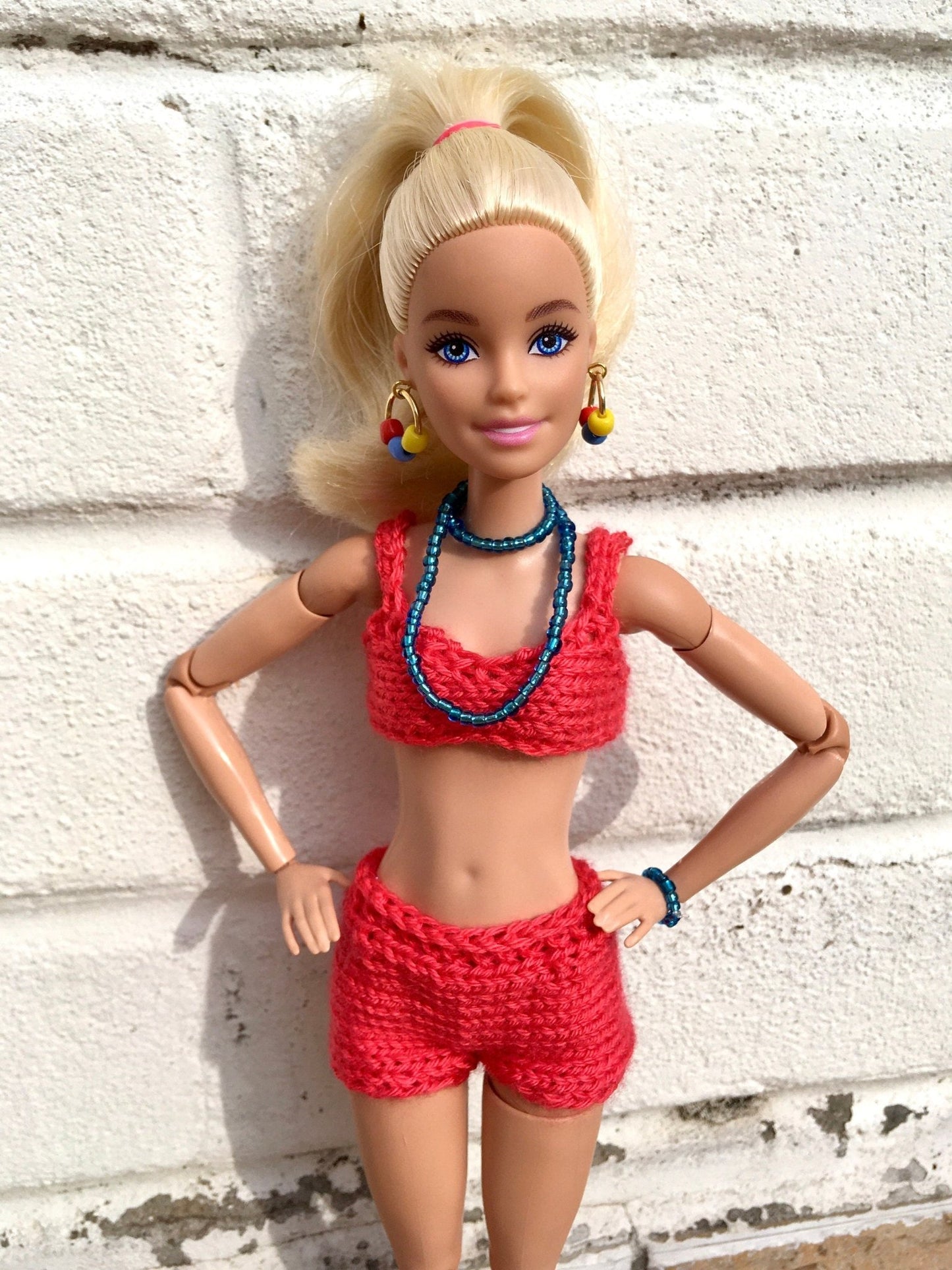 Glow Knit Vintage Style Bikini for Doll 1/6-scale, 11.5 Inch, 3 colors