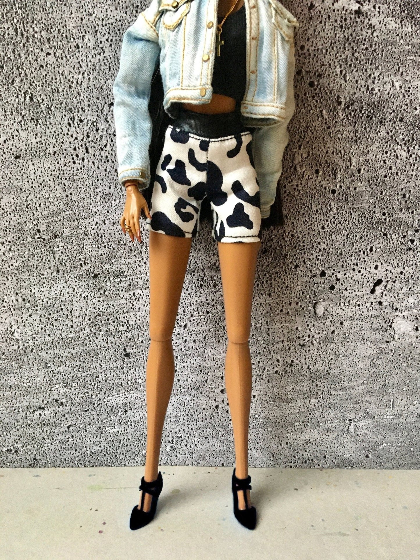 Wild Leopard Print Shorts for NuFace Integrity Toys Doll 12.5"