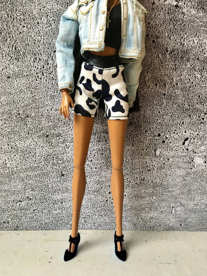 Wild Leopard Print Shorts for NuFace Integrity Toys Doll 12.5"