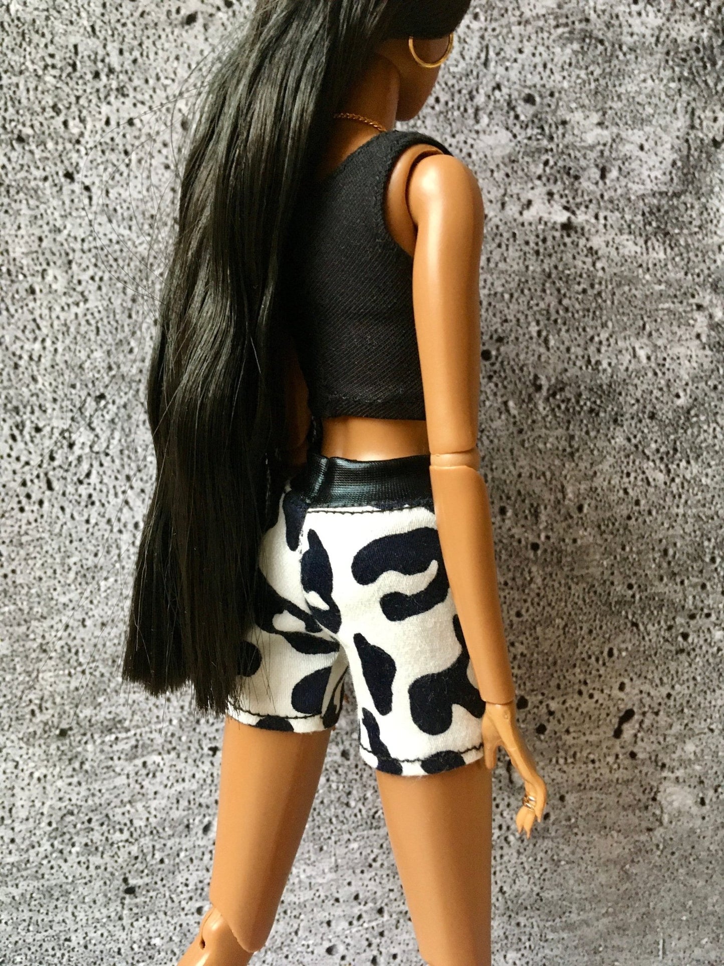 Wild Leopard Print Shorts for NuFace Integrity Toys Doll 12.5"