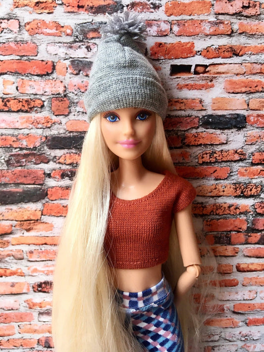 Chill Pom Pom Beanie Cap for Dolls 1/6-scale, Poppy Parker, NuFace, many colors