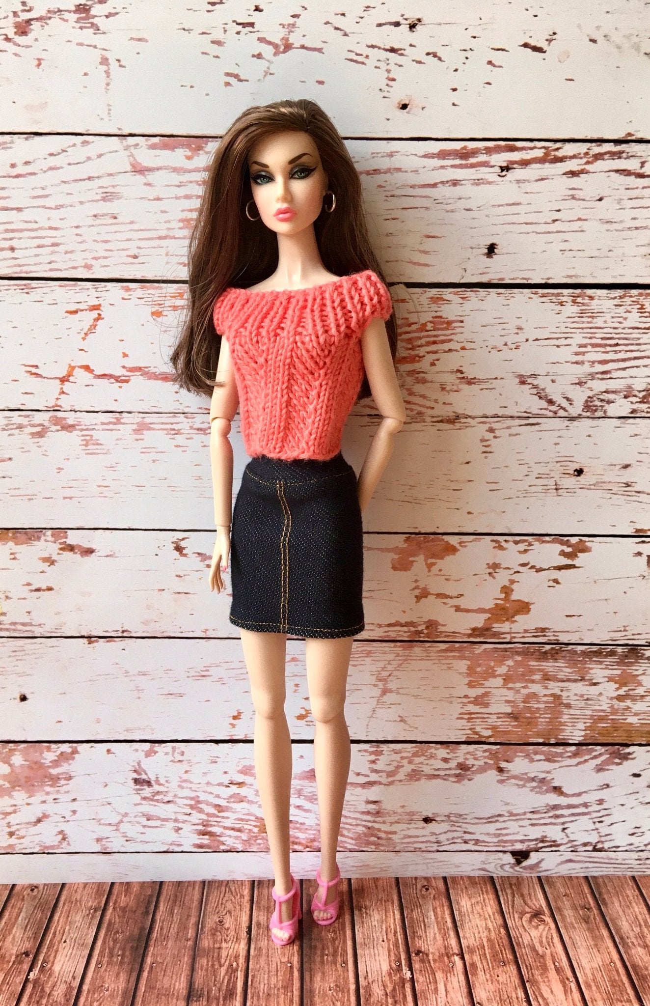 Nauti Stretch Denim Skirt for Poppy Parker Doll