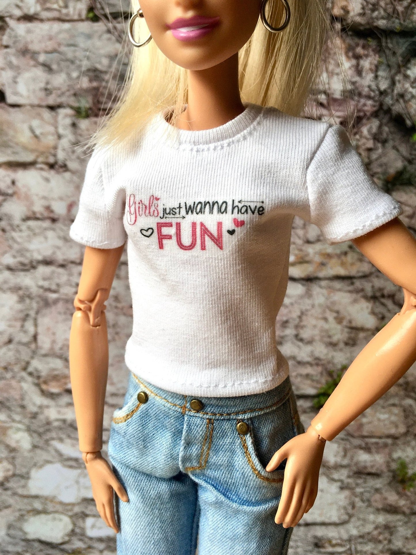Vital Print T-shirt "Fun" Design for Doll 1/6-scale, 11.5 Inch