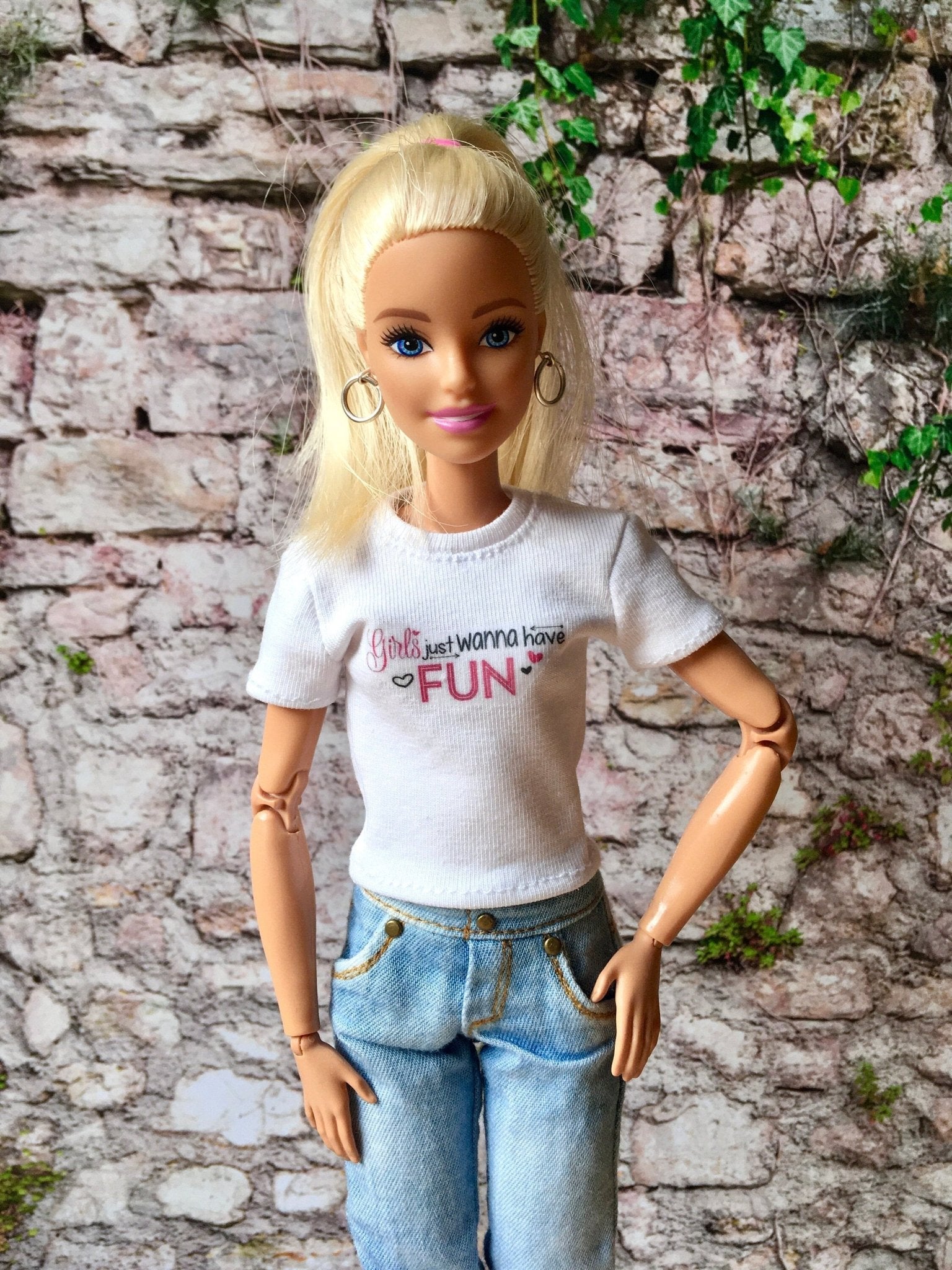 Vital Print T-shirt "Fun" Design for Doll 1/6-scale, 11.5 Inch