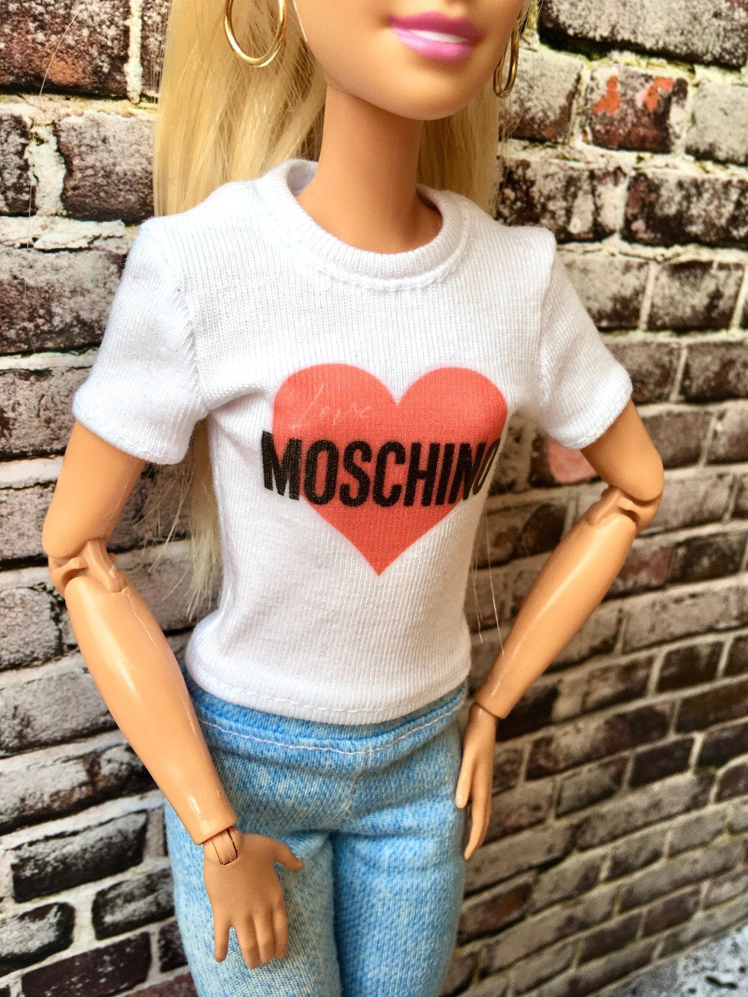 Vital Print T-shirt "Love" Design for Doll 1/6-scale, 11.5 Inch