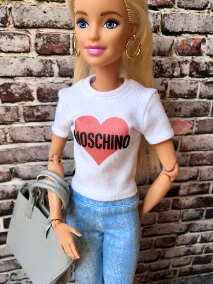 Vital Print T-shirt "Love" Design for Doll 1/6-scale, 11.5 Inch