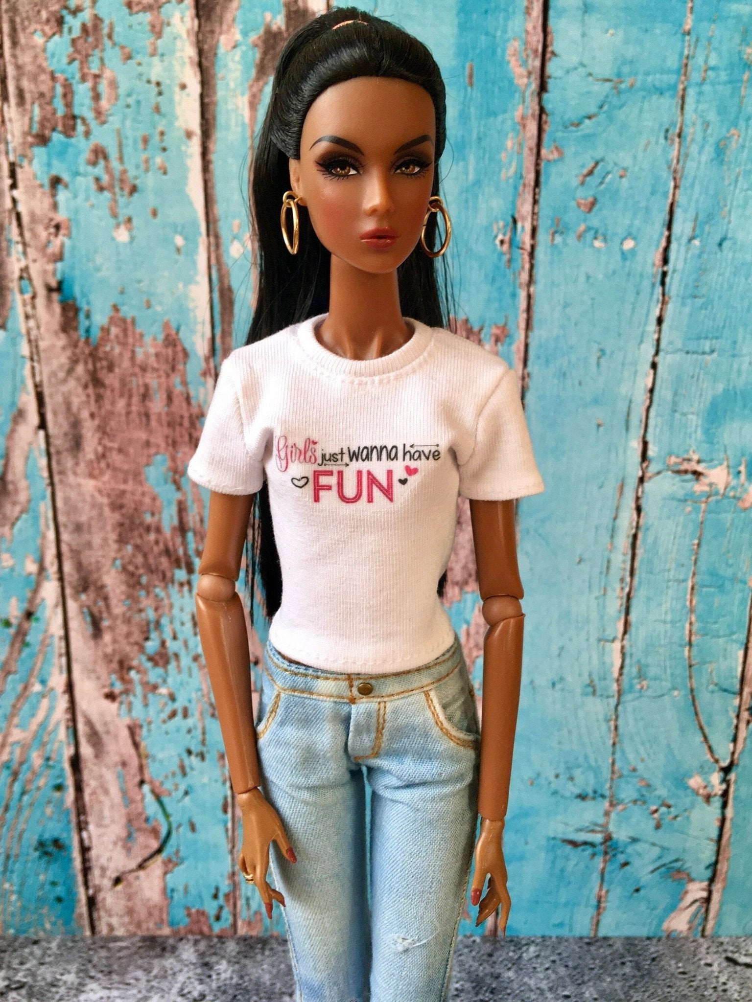 Vital Print T-shirt "Fun" Design for NuFace Integrity Toys Doll 12.5" - www.bouutique.com
