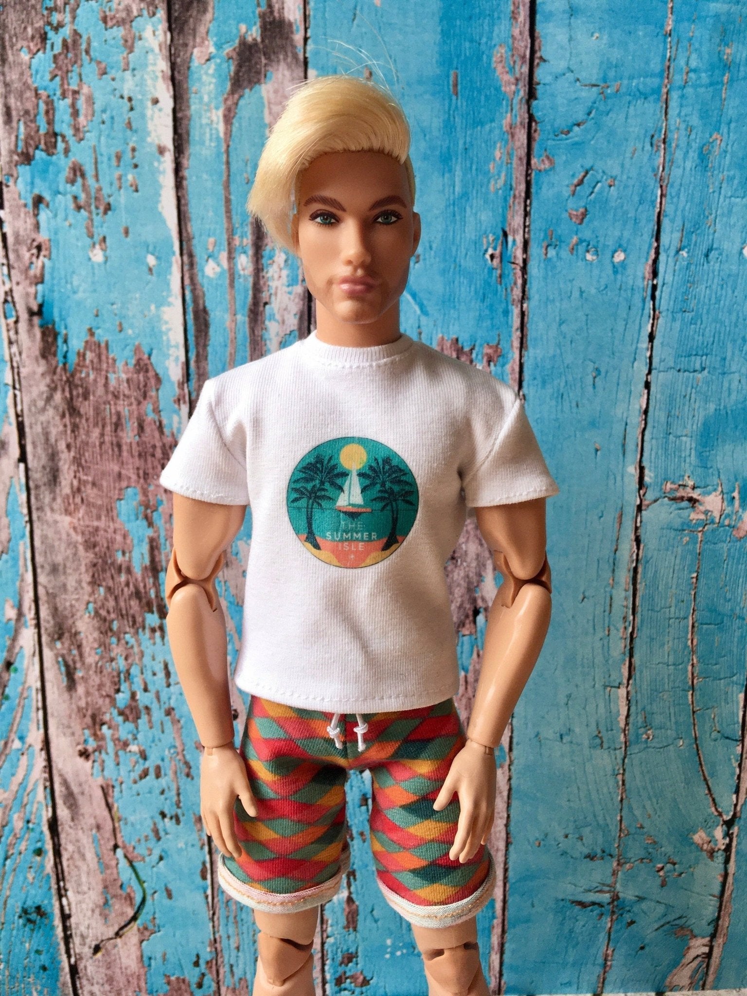 Printed T-shirt for Ken Doll | Ken Doll Basic Short Sleeve T-shirt