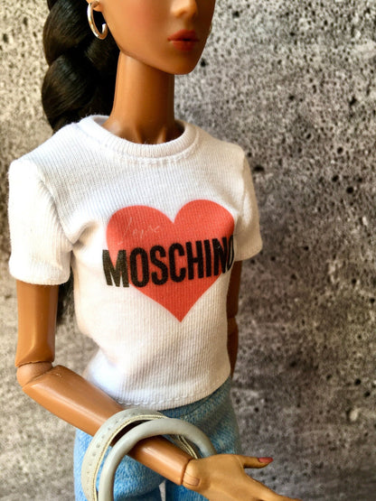 Vital Print T-shirt "Love" Design for NuFace Integrity Toys Doll 12.5"