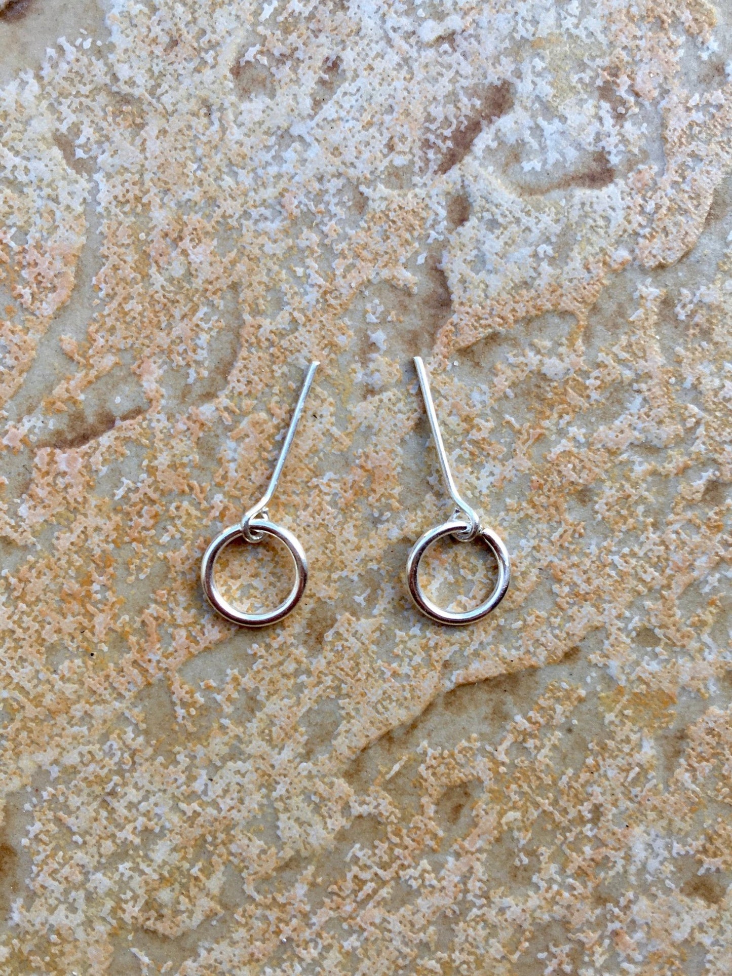 Hoop Silver Ring Earrings for Dolls 1/6-scale, 12"