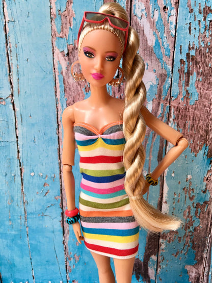 Summer Mini Dress for Doll 1/6-scale, 11.5 Inch