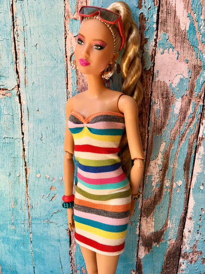 Summer Mini Dress for Doll 1/6-scale, 11.5 Inch