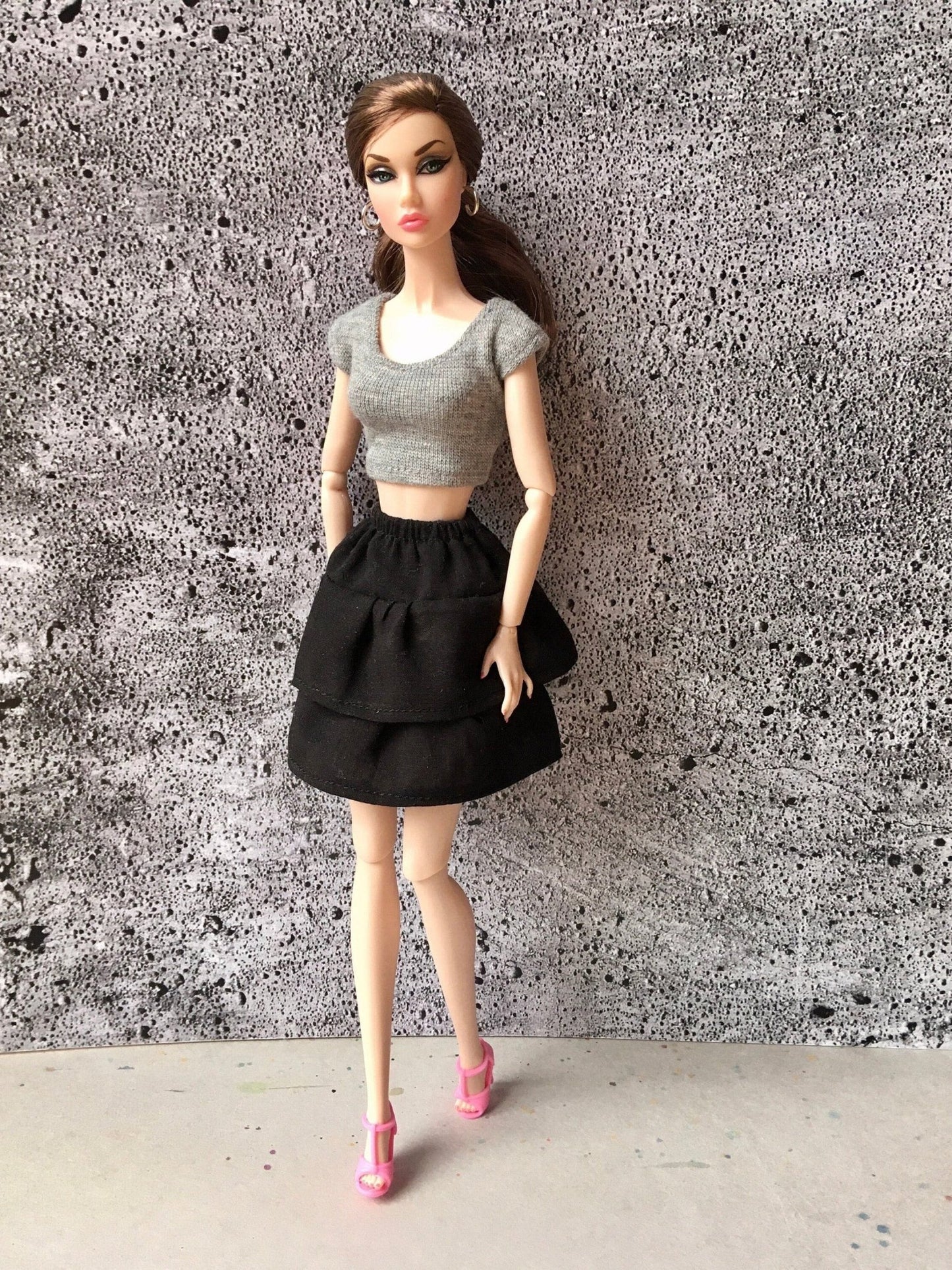 Flounce Tiered Ruffle Skirt for Poppy Parker Doll 